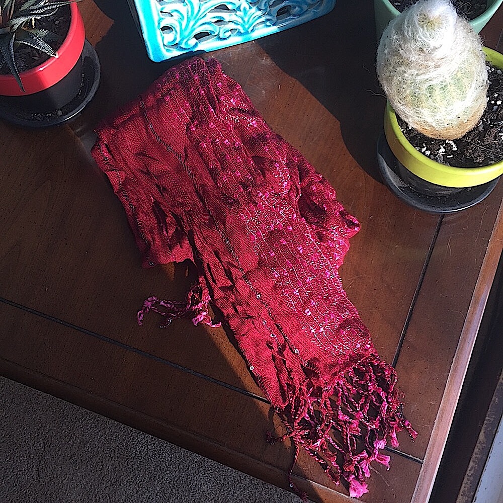 Magenta fancy scarf NWOT